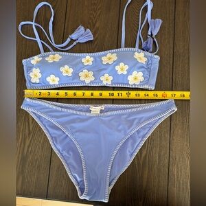 Sincerely Jules Lavender Daisy Embroidered Bikini Set